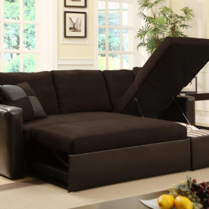 Adjustable Sectional Sofa Bed with Storage Chase
