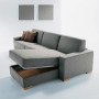convertible futon sofa bed with right chaise